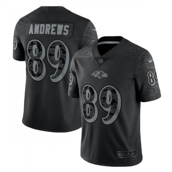Men's Baltimore Ravens #89 Mark Andrews Black Reflective Limited Stitched Football Jersey Men's Baltimore Ravens #89 Mark Andrews Black Reflective Limited Stitched Football Jersey