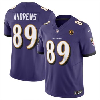 Men's Baltimore Ravens #89 Mark Andrews Purple 2023 F.U.S.E. With John Madden Patch Vapor Limited Football Jersey Men's Baltimore Ravens #89 Mark Andrews Purple 2023 F.U.S.E. With John Madden Patch Vapor Limited Football Jersey