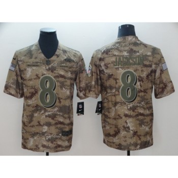 Men's Baltimore Ravens #8 Lamar Jackson 2018 Camo Salute to Service Limited Stitched NFL Jersey Men's Baltimore Ravens #8 Lamar Jackson 2018 Camo Salute to Service Limited Stitched NFL Jersey
