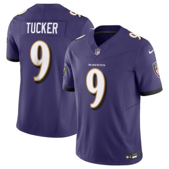 Men's Baltimore Ravens #9 Justin Tucker Purple 2023 F.U.S.E Vapor Jersey Men's Baltimore Ravens #9 Justin Tucker Purple 2023 F.U.S.E Vapor Jersey