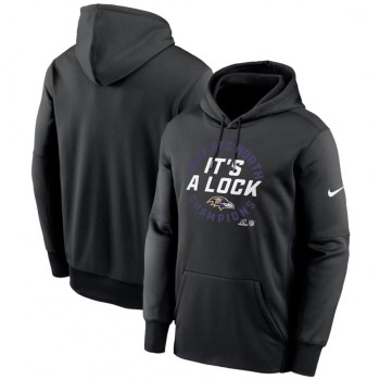 Men's Baltimore Ravens Black 2023 AFC North Division Champions Locker Room Trophy Collection Pullover Hoodie Men's Baltimore Ravens Black 2023 AFC North Division Champions Locker Room Trophy Collection Pullover Hoodie