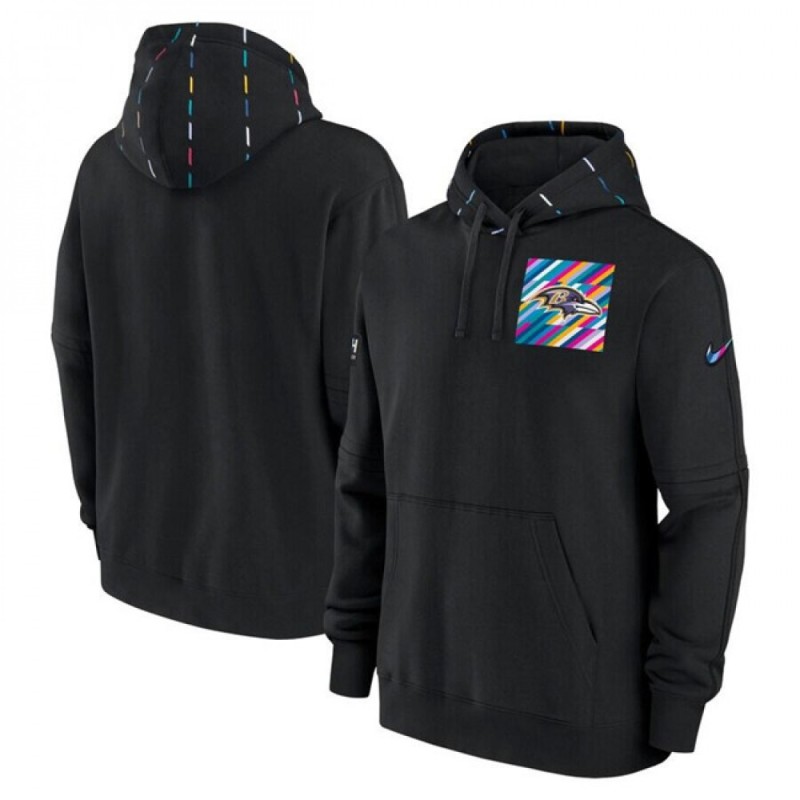 Men's Baltimore Ravens Black 2023 Crucial Catch Club Pullover Hoodie Men's Baltimore Ravens Black 2023 Crucial Catch Club Pullover Hoodie