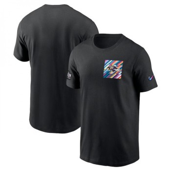 Men's Baltimore Ravens Black 2023 Crucial Catch Sideline Tri-Blend T-Shirt Men's Baltimore Ravens Black 2023 Crucial Catch Sideline Tri-Blend T-Shirt