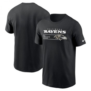 Men's Baltimore Ravens Black Division Essential T-Shirt Men's Baltimore Ravens Black Division Essential T-Shirt