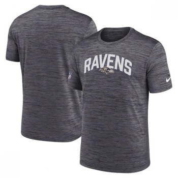 Men's Baltimore Ravens Black Sideline Velocity Stack Performance T-Shirt Men's Baltimore Ravens Black Sideline Velocity Stack Performance T-Shirt