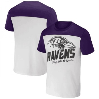 Men's Baltimore Ravens Cream/Purple x Darius Rucker Collection Colorblocked T-Shirt Men's Baltimore Ravens Cream/Purple x Darius Rucker Collection Colorblocked T-Shirt