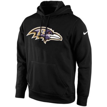 Men's Baltimore Ravens Black KO Logo Essential Hoodie Men's Baltimore Ravens Black KO Logo Essential Hoodie