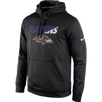 Men's Baltimore Ravens Black Kick Off Staff Performance Pullover Hoodie Men's Baltimore Ravens Black Kick Off Staff Performance Pullover Hoodie