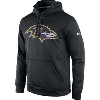 Men's Baltimore Ravens Black Practice Performance Pullover Hoodie Men's Baltimore Ravens Black Practice Performance Pullover Hoodie