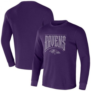 Men's Baltimore Ravens X Darius Rucker Collection Purple Long Sleeve Thermal T-Shirt Men's Baltimore Ravens X Darius Rucker Collection Purple Long Sleeve Thermal T-Shirt