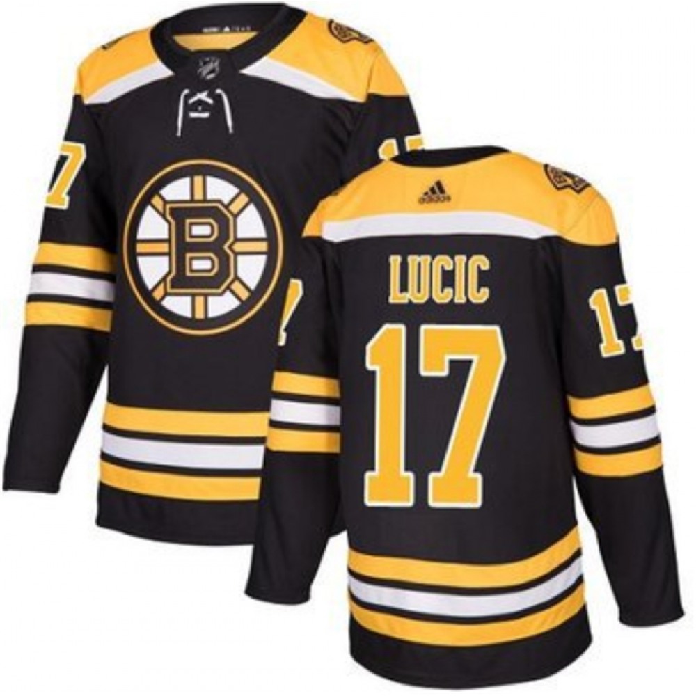 Men's Boston Bruins #17 Milan Lucic Black Stitched Jersey