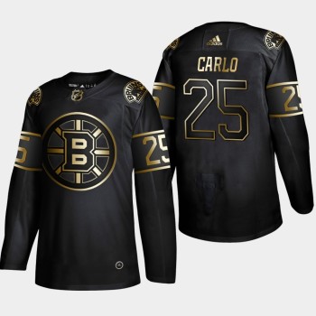 Men's Boston Bruins #25 Brandon Carlo Black Golden Edition Stitched NHL Jersey Men's Boston Bruins #25 Brandon Carlo Black Golden Edition Stitched NHL Jersey