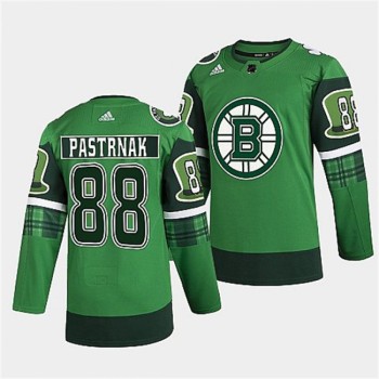 Men's Boston Bruins #88 David Pastrnak 2022 Green St Patricks Day Warm-Up Stitched Jersey Men's Boston Bruins #88 David Pastrnak 2022 Green St Patricks Day Warm-Up Stitched Jersey