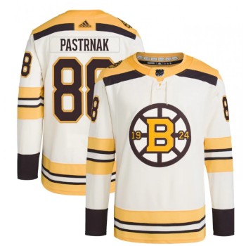 Men's Boston Bruins #88 David Pastrnak Cream 100th Anniversary Stitched Jersey Men's Boston Bruins #88 David Pastrnak Cream 100th Anniversary Stitched Jersey