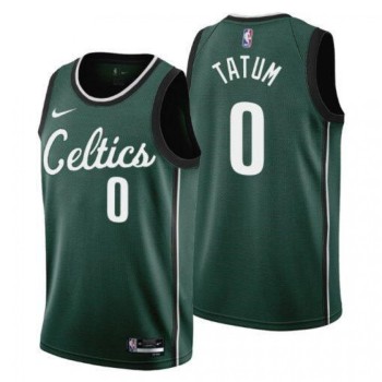 Men's Boston Celtics #0 Jayson Tatum Green 2022/23 City Edition Stitched Basketball Jersey Men's Boston Celtics #0 Jayson Tatum Green 2022/23 City Edition Stitched Basketball Jersey