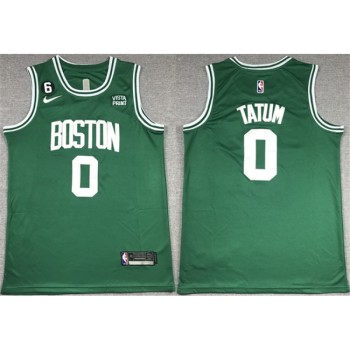 Men's Boston Celtics #0 Jayson Tatum Green No.6 Patch Stitched Basketball Jersey Men's Boston Celtics #0 Jayson Tatum Green No.6 Patch Stitched Basketball Jersey