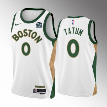 Men's Boston Celtics #0 Jayson Tatum White 2023/24 City Edition Stitched Basketball Jersey Men's Boston Celtics #0 Jayson Tatum White 2023/24 City Edition Stitched Basketball Jersey