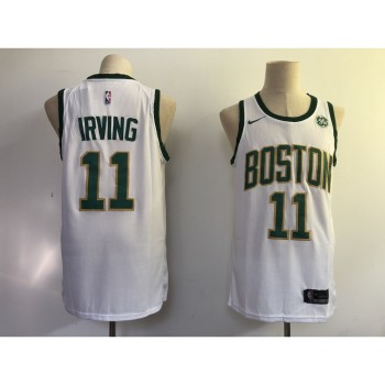 Men's Boston Celtics #11 Kyrie Irving White 2018/19 City Edition Swingman Stitched NBA Jersey Men's Boston Celtics #11 Kyrie Irving White 2018/19 City Edition Swingman Stitched NBA Jersey