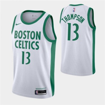 Men's Boston Celtics #13 Tristan Thompson 2020-21 White City Edition Swingman Stitched NBA Jersey Men's Boston Celtics #13 Tristan Thompson 2020-21 White City Edition Swingman Stitched NBA Jersey