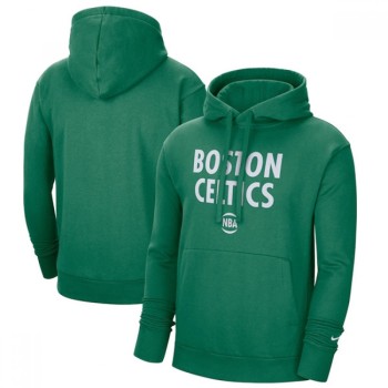 Men's Boston Celtics 2021 Green City Edition Essential Logo Fleece Pullover Hoodie Men's Boston Celtics 2021 Green City Edition Essential Logo Fleece Pullover Hoodie