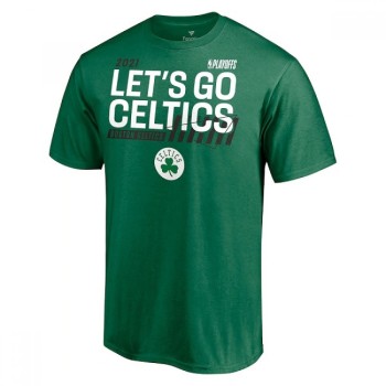 Men's Boston Celtics 2021 Green Playoff Bound Dunk T-Shirt Men's Boston Celtics 2021 Green Playoff Bound Dunk T-Shirt