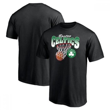 Men's Boston Celtics 2022 Black Balanced Floor T-Shirt Men's Boston Celtics 2022 Black Balanced Floor T-Shirt