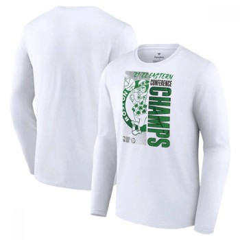 Men's Boston Celtics 2022 White Eastern Conference Champions Long Sleeve Locker Room T-Shirt Men's Boston Celtics 2022 White Eastern Conference Champions Long Sleeve Locker Room T-Shirt