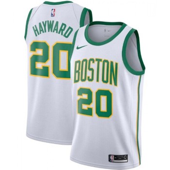 Men's Boston Celtics #20 Gordon Hayward White City Edition Swingman Stitched Jersey Men's Boston Celtics #20 Gordon Hayward White City Edition Swingman Stitched Jersey
