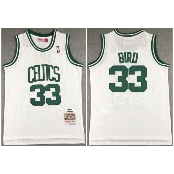 Men's Boston Celtics #33 Larry Bird 1985-86 White Throwback Stitched Jersey Men's Boston Celtics #33 Larry Bird 1985-86 White Throwback Stitched Jersey