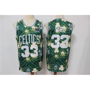 Men's Boston Celtics #33 Larry Bird Green Tear Up Pack Hardwood Classics Swingman Stitched Jersey Men's Boston Celtics #33 Larry Bird Green Tear Up Pack Hardwood Classics Swingman Stitched Jersey