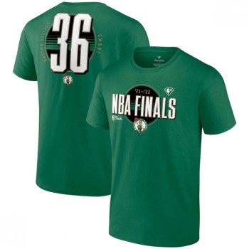 Men's Boston Celtics #36 Marcus Smart 2022 Green NBA Finals Name & Number T-Shirt Men's Boston Celtics #36 Marcus Smart 2022 Green NBA Finals Name & Number T-Shirt