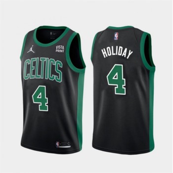 Men's Boston Celtics #4 Jrue Holiday Black 2023 Statement Edition Stitched Basketball Jersey Men's Boston Celtics #4 Jrue Holiday Black 2023 Statement Edition Stitched Basketball Jersey