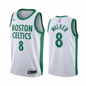 Men's Boston Celtics #8 Kemba Walker White City Edition Swingman Stitched Jersey Men's Boston Celtics #8 Kemba Walker White City Edition Swingman Stitched Jersey