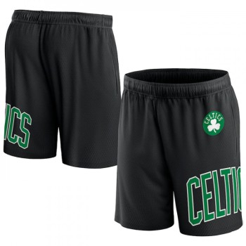 Men's Boston Celtics Black Free Throw Mesh Shorts Men's Boston Celtics Black Free Throw Mesh Shorts