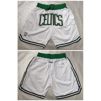 Men's Boston Celtics White Shorts (Run Small) Men's Boston Celtics White Shorts (Run Small)