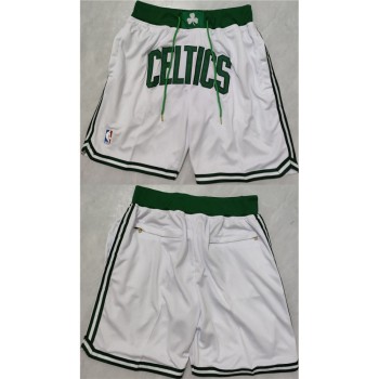 Men's Boston Celtics White Shorts (Run Small) Men's Boston Celtics White Shorts (Run Small)