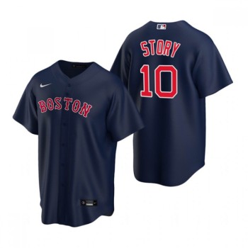 Men's Boston Red Sox #10 Trevor Story Navy Cool Base Stitched Baseball Jersey Men's Boston Red Sox #10 Trevor Story Navy Cool Base Stitched Baseball Jersey