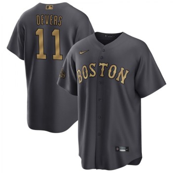 Men's Boston Red Sox #11 Rafael Devers 2022 All-star Charcoal Cool Base Stitched Jersey Men's Boston Red Sox #11 Rafael Devers 2022 All-star Charcoal Cool Base Stitched Jersey
