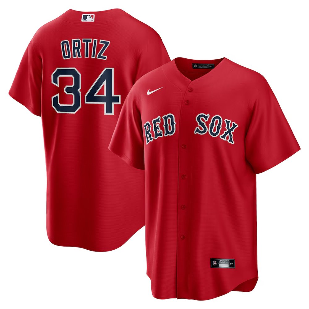 Men's Boston Red Sox #34 David Ortiz Red Cool Base Stitched MLB Jersey