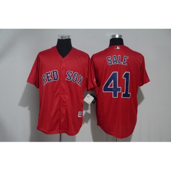 Men's Boston Red Sox #41 Chris Sale Red Cool Base Stitched MLB Jersey Men's Boston Red Sox #41 Chris Sale Red Cool Base Stitched MLB Jersey