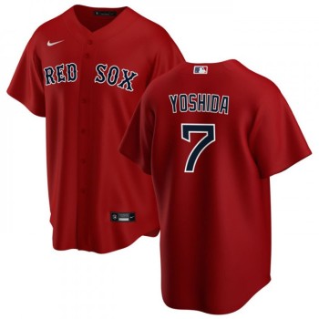 Men's Boston Red Sox #7 Masataka Yoshida Red Cool Base Stitched Jersey Men's Boston Red Sox #7 Masataka Yoshida Red Cool Base Stitched Jersey
