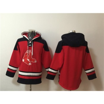 Men's Boston Red Sox Blank Ageless Must-Have Lace-Up Pullover Hoodie Men's Boston Red Sox Blank Ageless Must-Have Lace-Up Pullover Hoodie