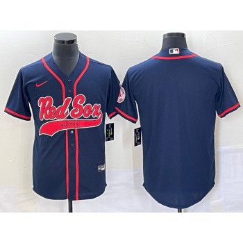 Men's Boston Red Sox Blank Navy Cool Base Stitched Baseball Jersey Men's Boston Red Sox Blank Navy Cool Base Stitched Baseball Jersey