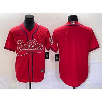 Men's Boston Red Sox Blank Red With Patch Cool Base Stitched Baseball Jersey Men's Boston Red Sox Blank Red With Patch Cool Base Stitched Baseball Jersey