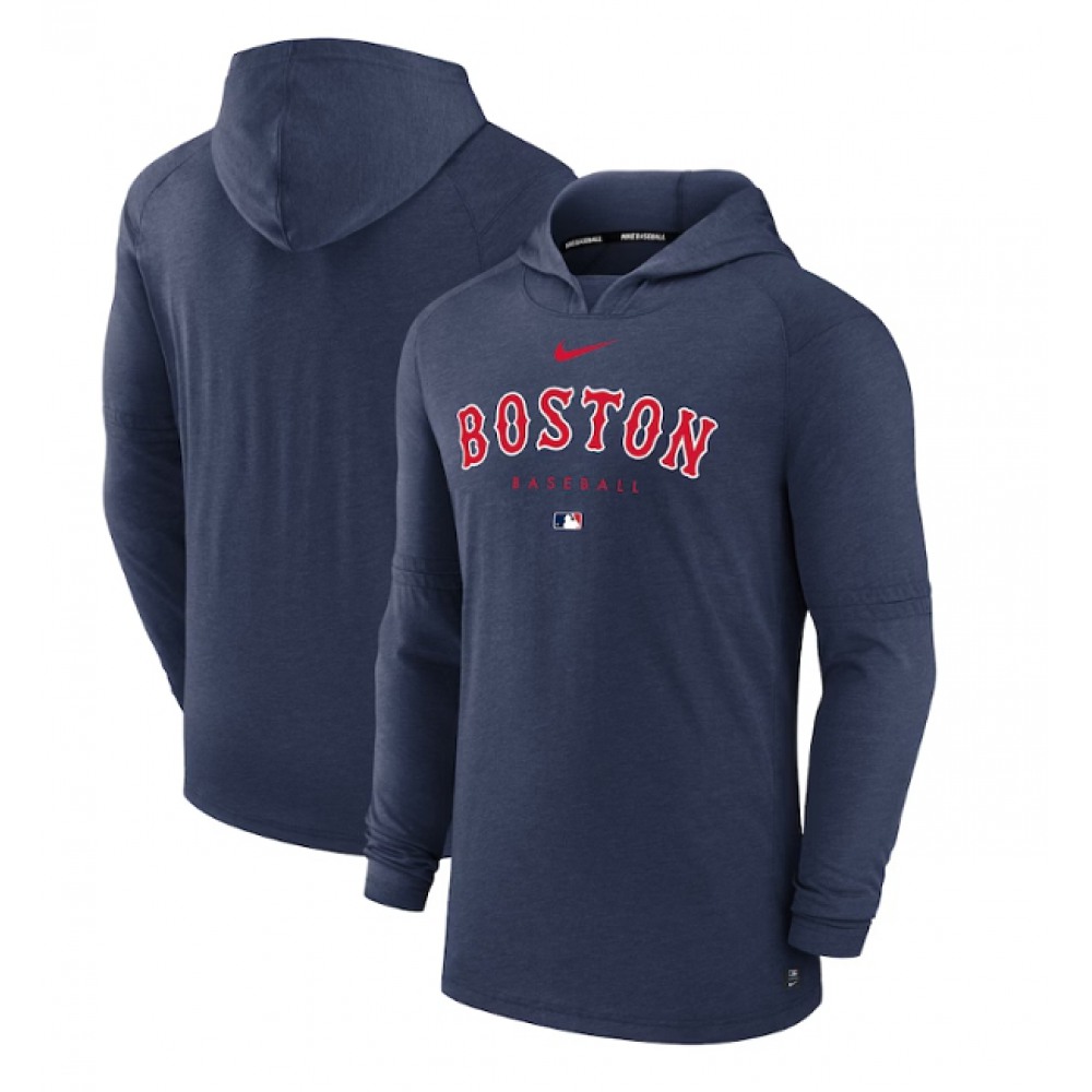 Men's Boston Red Sox Navy Dri-FiT Early Work Pullover Hoodie