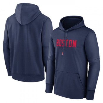 Men's Boston Red Sox Navy Pregame Performance Pullover Hoodie Men's Boston Red Sox Navy Pregame Performance Pullover Hoodie