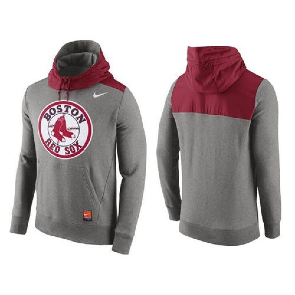 Men's Boston Red Sox Gray Cooperstown Collection Hybrid Pullover Hoodie_1