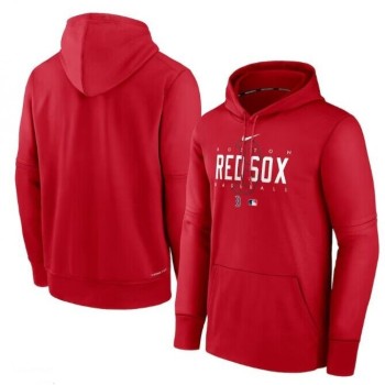 Men's Boston Red Sox Red Collection Pregame Performance Pullover Hoodie Men's Boston Red Sox Red Collection Pregame Performance Pullover Hoodie