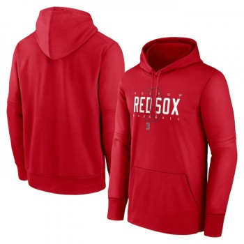 Men's Boston Red Sox Red Pregame Performance Pullover Hoodie Men's Boston Red Sox Red Pregame Performance Pullover Hoodie