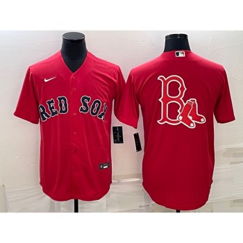 Men's Boston Red Sox Red Team Big Logo Cool Base Stitched Jersey Men's Boston Red Sox Red Team Big Logo Cool Base Stitched Jersey